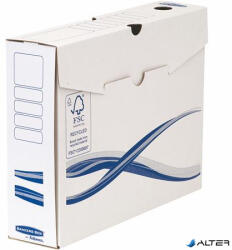 Fellowes Archiválódoboz, A4, 80 mm, FELLOWES "Bankers Box Basic", kék-fehér (4460103) - alter