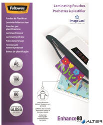Fellowes Meleglamináló fólia, 80 mikron, A5, fényes, 100 db, FELLOWES (5306002) - alter