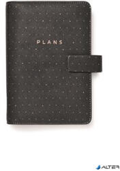 FILOFAX Kalendárium, gyűrűs, betétlapokkal, personal méret, FILOFAX 'Moonlight', fekete (FX-022654)