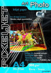 PIXELJET Tintasugaras fotópapír Art Photo, fényes, , 300g, A4 210x297 mm, 200 lap