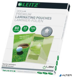 LEITZ Meleglamináló fólia, 80 mikron, A5, fényes, UDT technológiával, LEITZ "iLam (74920000) - alter