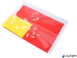 FLEXOFFICE Irattartó tasak, A4, PP, patentos, 120 mikron, FLEXOFFICE, "FO-CBF02", áttetsző, mintás (FO-CBF02) - alter