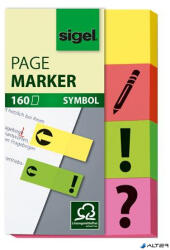 SIGEL Jelölőcímke, papír, 4x40 lap, 20x50 mm, SIGEL, vegyes szín (HN635) - alter