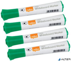 Nobo Táblamarker, kúpos hegyű, 2 mm, 10 db, NOBO 'Glide', zöld (1915267)