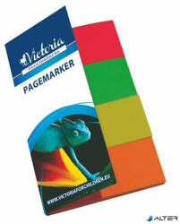 Victoria Office Jelölőcímke, papír, 4x40 lap, 20x50 mm, VICTORIA OFFICE, vegyes szín (5670-39) - alter