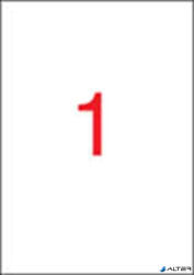APLI Etikett, 210x297 mm, poliészter, időjárásálló, matt fehér, APLI, 20 etikett/csomag (01228) - alter