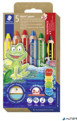 STAEDTLER Színes ceruza készlet, grafitceruzával, hegyezővel, STAEDTLER "Noris® junior 140", 5+1 különböző szín (140 C6P1) - alter