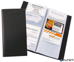 Sigel Névjegytartó, műbőr, 192 db-os, SIGEL, fekete (VZ172) - alter