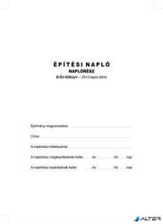 Victoria Paper Nyomtatvány, építési napló, 25x3 + 9x3 betétlap, A4, VICTORIA PAPER "B. ÉTI. 820", 10 tömb/csomag (B.ETI.820) - alter