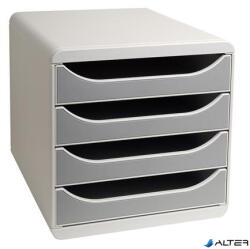 Exacompta Irattároló, műanyag, 4 fiókos, EXACOMPTA 'Big-Box Office', szürke (310041D)