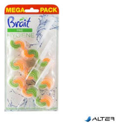 WC tisztító blokk, 2 fázisú, 3x45 g, "Brait Hygiene and fresh", fenyő (16360) - alter