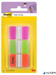 3M Jelölőcímke, műanyag, megerősített, 3x22 lap, 25x38 mm, 3M POSTIT, vegyes (7000042777) - alter