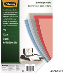 Fellowes Előlap, A4, 200 mikron, FELLOWES, víztiszta (5376102) - alter