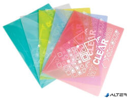 FLEXOFFICE Irattartó tasak, A4, PP, patentos, 180 mikron, FLEXOFFICE "FO-CBF05", vegyes színek (FO-CBF05SZIN) - alter