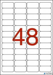 APLI Etikett, 45, 7x21, 2 mm, poliészter, időjárásálló, kerekített sarkú, fehér, APLI, 960 etikett/csomag (12112) - alter