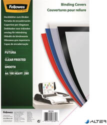 Fellowes Előlap, A4, 280 mikron, polipropilén, matt, FELLOWES "Futura", tejfehér (5376501) - alter