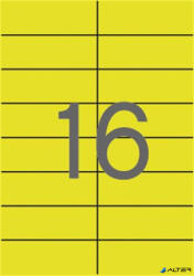 APLI Etikett, 105x37 mm, színes, APLI, sárga, 320 etikett/csomag (01595) - alter