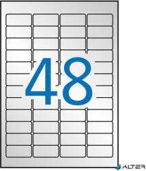 APLI Etikett, 45, 7x21, 2 mm, poliészter, időjárásálló, kerekített sarkú, APLI, ezüst, 960 etikett/csomag (10066) - alter