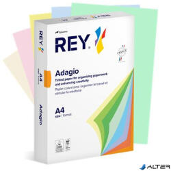 REY Másolópapír, színes, A4, 80 g, 5x100 lap, REY "Adagio", pasztell mix (RYADA080X919/923PANA PAST) - alter