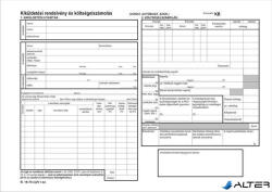 Victoria Paper Nyomtatvány, kiküldetési utasítás és költségelszámolás, 25x2, A4, VICTORIA PAPER "B. 18-70", 10 tömb/csomag (B.18-70/V) - alter