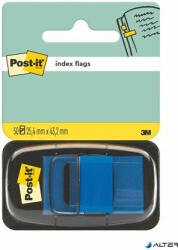 3M POSTIT Jelölőcímke, műanyag, 50 lap, 25x43 mm, 3M POSTIT, kék (7100089834)