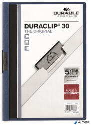 DURABLE Gyorsfűző, klipes, A4, DURABLE "DURACLIP® 30", sötétkék (220007) - alter