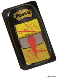 3M Jelölőcímke, műanyag, 50 lap, 25x43 mm, 3M POSTIT, ikonos, aláírás (7000144931) - alter
