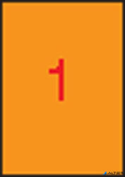 APLI Etikett, 210x297 mm, színes, APLI, neon narancs, 100 etikett/csomag (11748) - alter