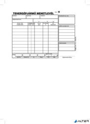 Victoria Paper Nyomtatvány, menetlevél, tehergépjármű, 100 lap, A5, fekvő, VICTORIA PAPER, "D. GÉPJ. 21. ", 10 tömb/csomag (D.GEPJ.21) - alter