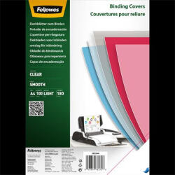 Fellowes Előlap, A4, 180 mikron, PET, FELLOWES, víztiszta (5384601) - alter