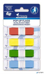 Victoria Office Jelölőcímke, műanyag, 4x36 lap, 43x12, 5 mm, VICTORIA OFFICE, vegyes szín (07-772782-LVOJ4) - alter