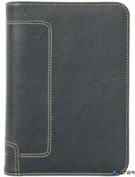 SATURNUS Kalendárium, gyűrűs, betétlapokkal, "M", fényes műbőr, SATURNUS, "227", fekete (26SM227-003)