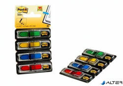 3M POSTIT Jelölőcímke, műanyag, 4x24 lap, 11, 9x43, 2 mm, nyíl, 3M POSTIT, vegyes (7000144924)