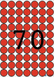 APLI Etikett, 19 mm kör, színes, A5 hordozón, APLI, piros, 560 etikett/csomag (12105) - alter