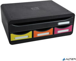 Exacompta Irattároló, műanyag, 4 fiókos, EXACOMPTA "Iderama®", fekete (319798D) - alter