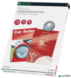 LEITZ Meleglamináló fólia, 175 mikron, A3, fényes, UDT technológiával, LEITZ "iLam (74900000)