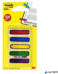 3M POSTIT Jelölőcímke, műanyag, 5x20 lap, 11, 9x43, 2 mm, nyíl, 3M POSTIT, vegyes (7000038078)