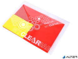 FLEXOFFICE Irattartó tasak, A4, PP, patentos, 180 mikron, FLEXOFFICE "FO-CBF05", áttetsző (FO-CBF05NAT) - alter