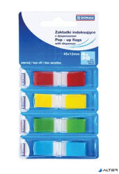 DONAU Jelölőcímke, műanyag, 4x35 lap, 12x45 mm, DONAU, vegyes szín (7557001PL-99) - alter