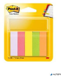 3M POSTIT Jelölőcímke, papír, 5x100 lap, 15x50 mm, 3M POSTIT, vegyes (7100172770)