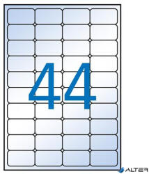 APLI Etikett, 48, 5x25, 4 mm, poliészter, kerekített sarkú, APLI, átlátszó, 440 etikett/csomag (10050) - alter