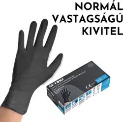 Setino Nitril vizsgálókesztyű (fekete) 3, 5g normál vastagságú kialakítás L (SENVF35100_L)
