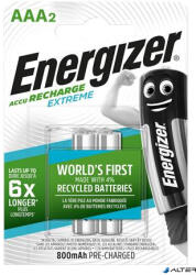 Energizer Tölthető elem, AAA mikro, 2x800 mAh, előtöltött, ENERGIZER "Extreme (E300624300) - alter