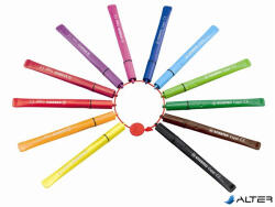 STABILO Filctoll készlet, 1 mm, STABILO "Cappi", 12 különböző szín (168/12-4) - alter