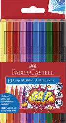 Faber-Castell Filctoll készlet, háromszögletű, FABER-CASTELL "Grip", 10 különböző szín (155310) - alter