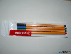 STABILO Tűfilc készlet, 0, 4 mm, STABILO 'Point 88', 4 különböző szín (HU88/4EP)