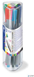 STAEDTLER Tűfilc készlet, 0, 3 mm, STAEDTLER "Triplus 334", 12 különböző szín (334 PR12)