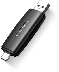 UGREEN 2 az 1-ben USB 3.0 és USB-C SD kártyaolvasó, dupla kártyakezeléssel