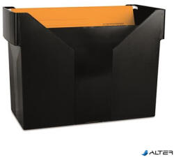 DONAU Függőmappa tároló, műanyag, 5 db függőmappával, DONAU, fekete (7422001PL-01)