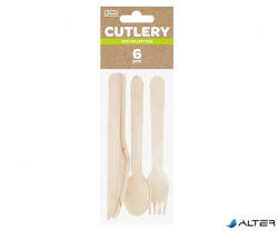  Evőeszköz szett, fa, környezetbarát, 2 személyes (HZ-KEDS6) - alter